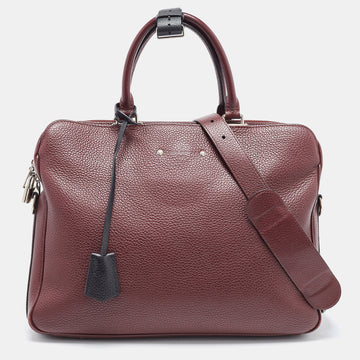 LOUIS VUITTON Burgundy Taurillon Leather Armand Briefcase Bag