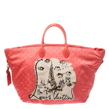 Louis Vuitton Coral Monogram Nylon Nouvelle Vague Beach Bag