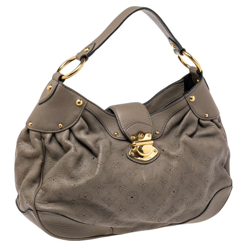 Mahina leather handbag Louis Vuitton Grey in Leather - 30763709
