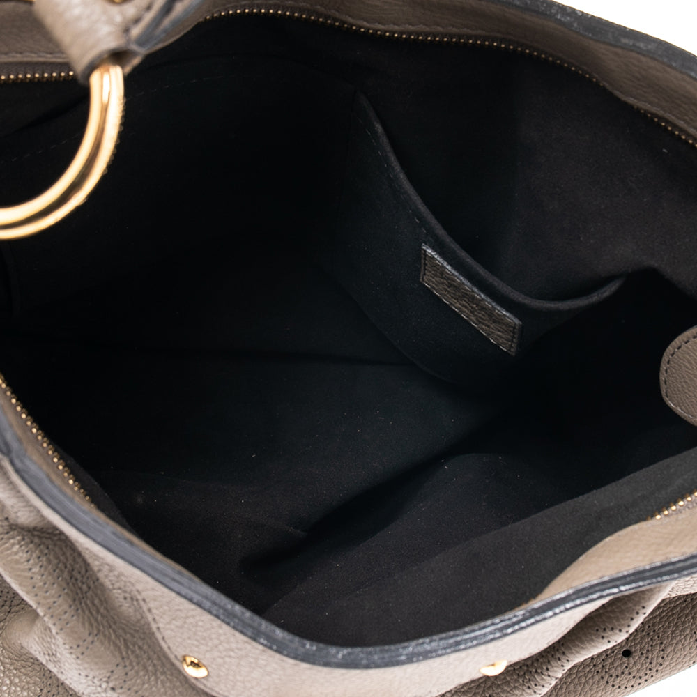 Louis Vuitton Taupe Mahina Leather Solar GM Bag - Yoogi's Closet