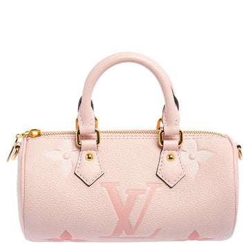 Louis Vuitton Pink Monogram Empreinte Leather Papillon BB Carryall Bag