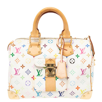 Louis Vuitton White Monogram Multicolore Canvas Speedy 30 Bag