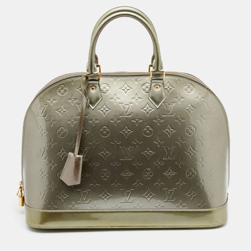 Louis Vuitton Gris Art Deco Monogram Vernis Alma GM Bag