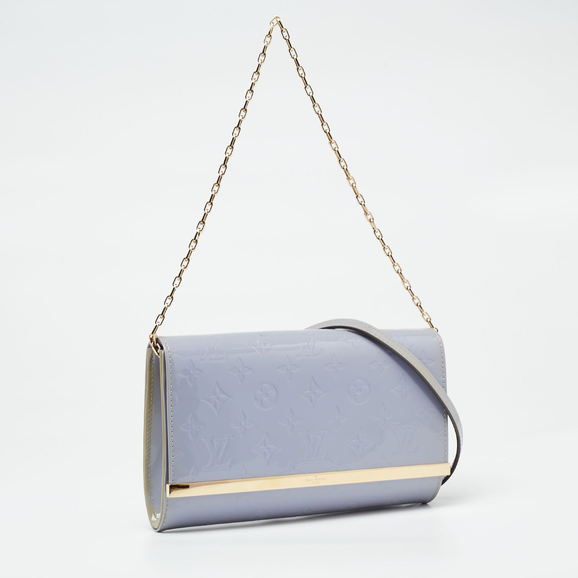 Louis Vuitton Lilac Monogram Vernis Ana Clutch Bag