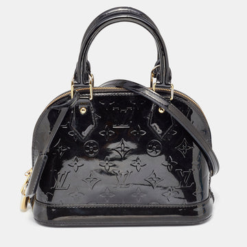 Louis Vuitton Black Magnetique Monogram Vernis Alma BB Bag