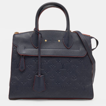 Louis Vuitton Marine Rouge Monogram Empreinte Leather Pont Neuf MM Bag