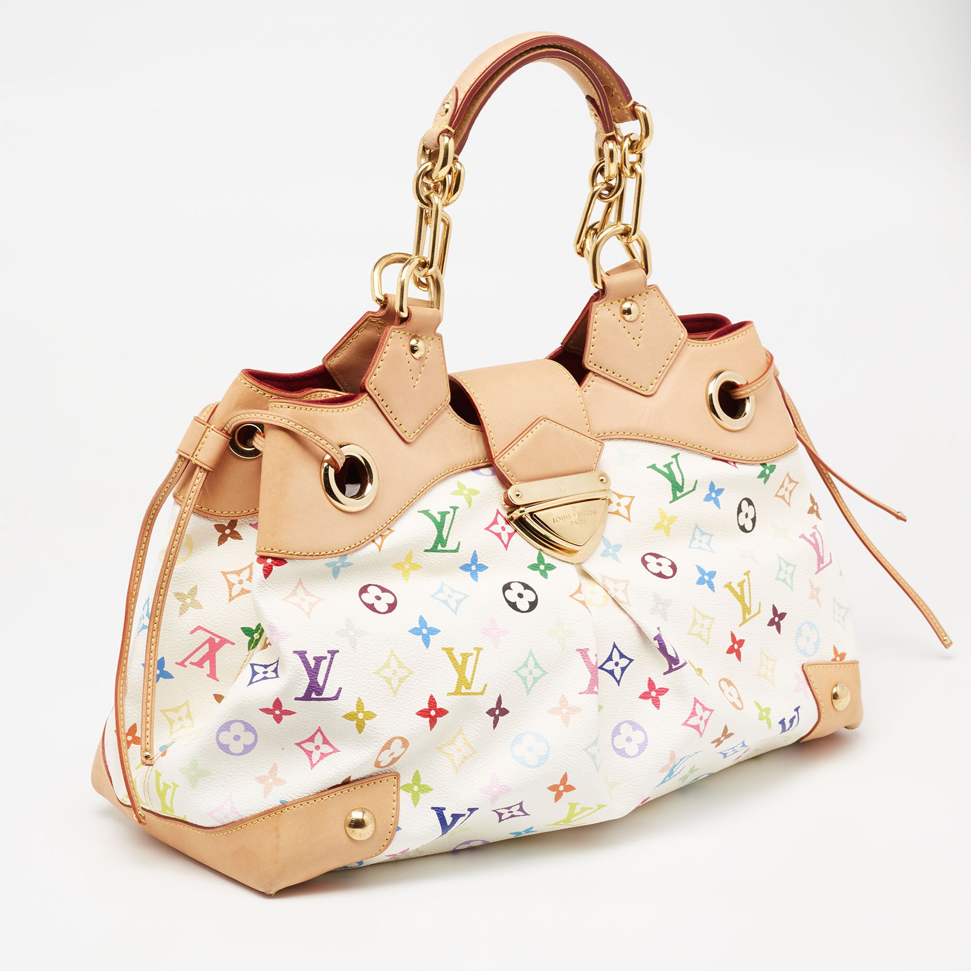 Louis Vuitton Takashi Murakami Ursula White Multicolor Handbag & Dust  Bag A+
