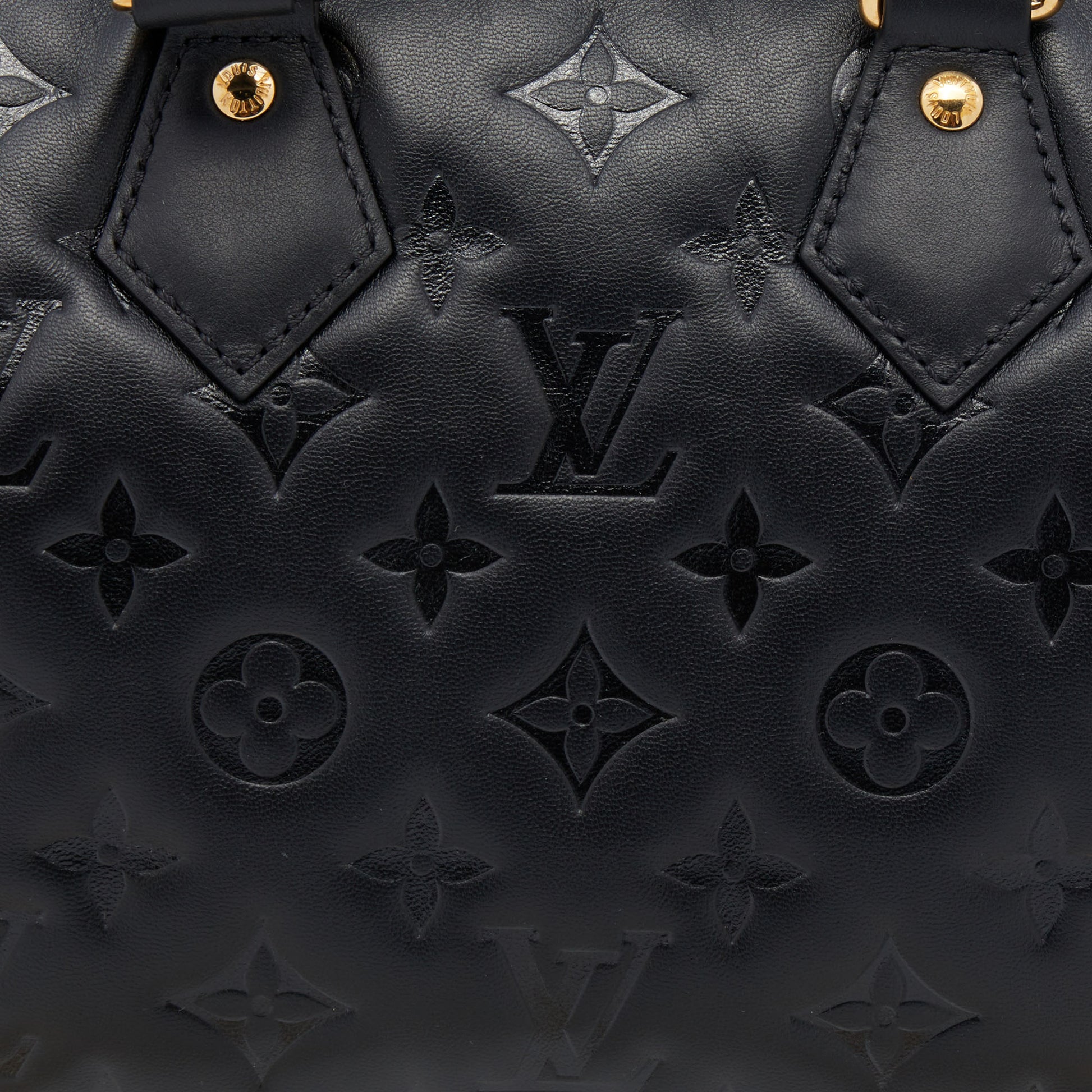 Louis Vuitton Black Empreinte Leather Speedy Bandouliere 22 Bag Louis  Vuitton