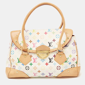 Louis Vuitton White Monogram Multicolore Canvas Beverly GM Bag