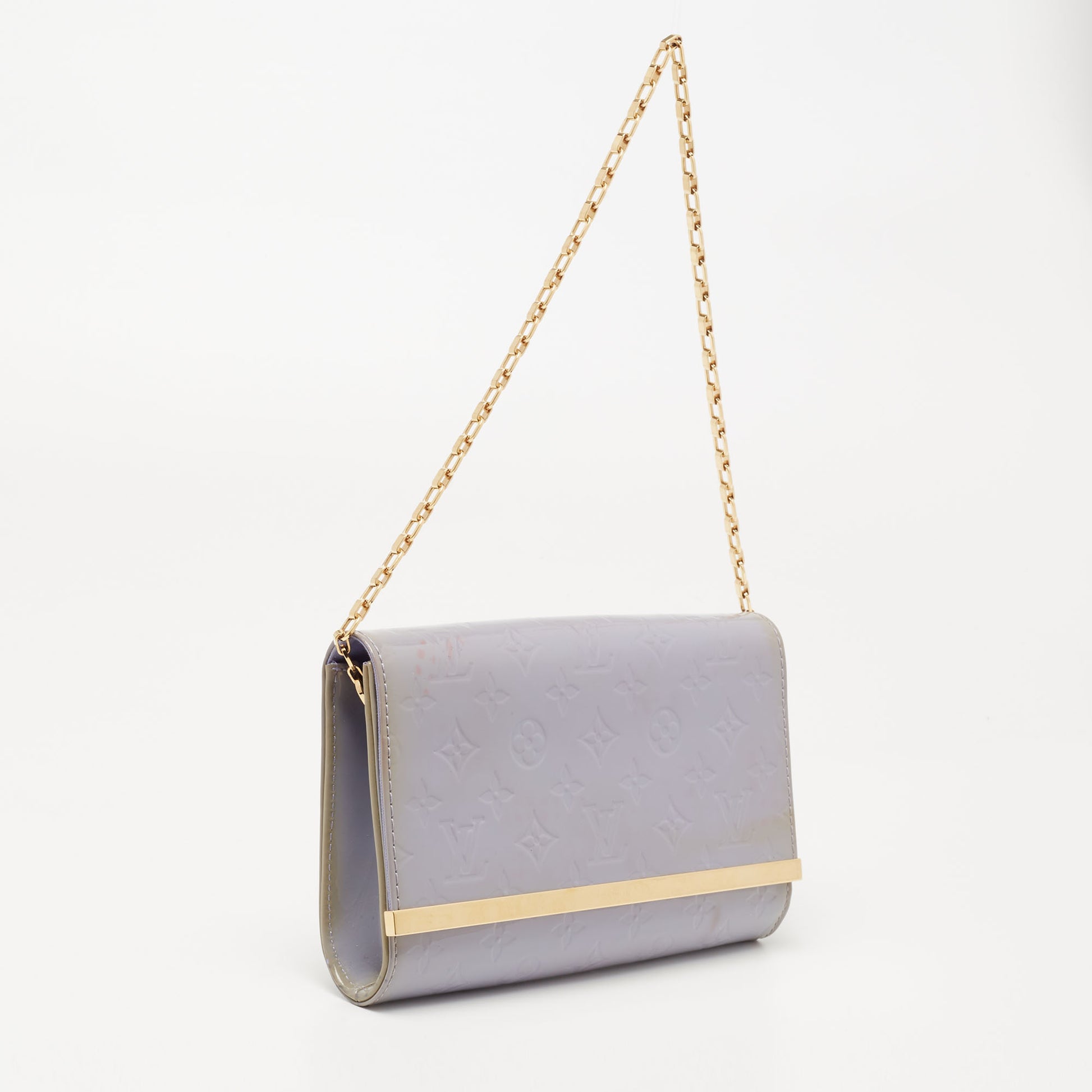 Louis Vuitton Lilac Monogram Vernis Ana Clutch Bag