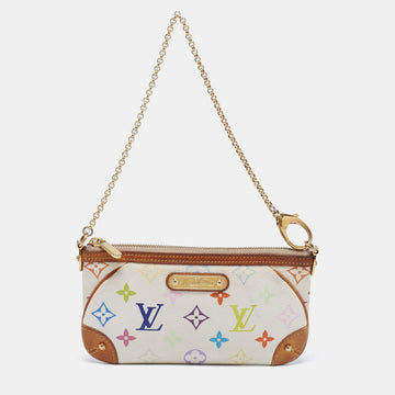 Louis Vuitton White Monogram Canvas Milla MM Pochette