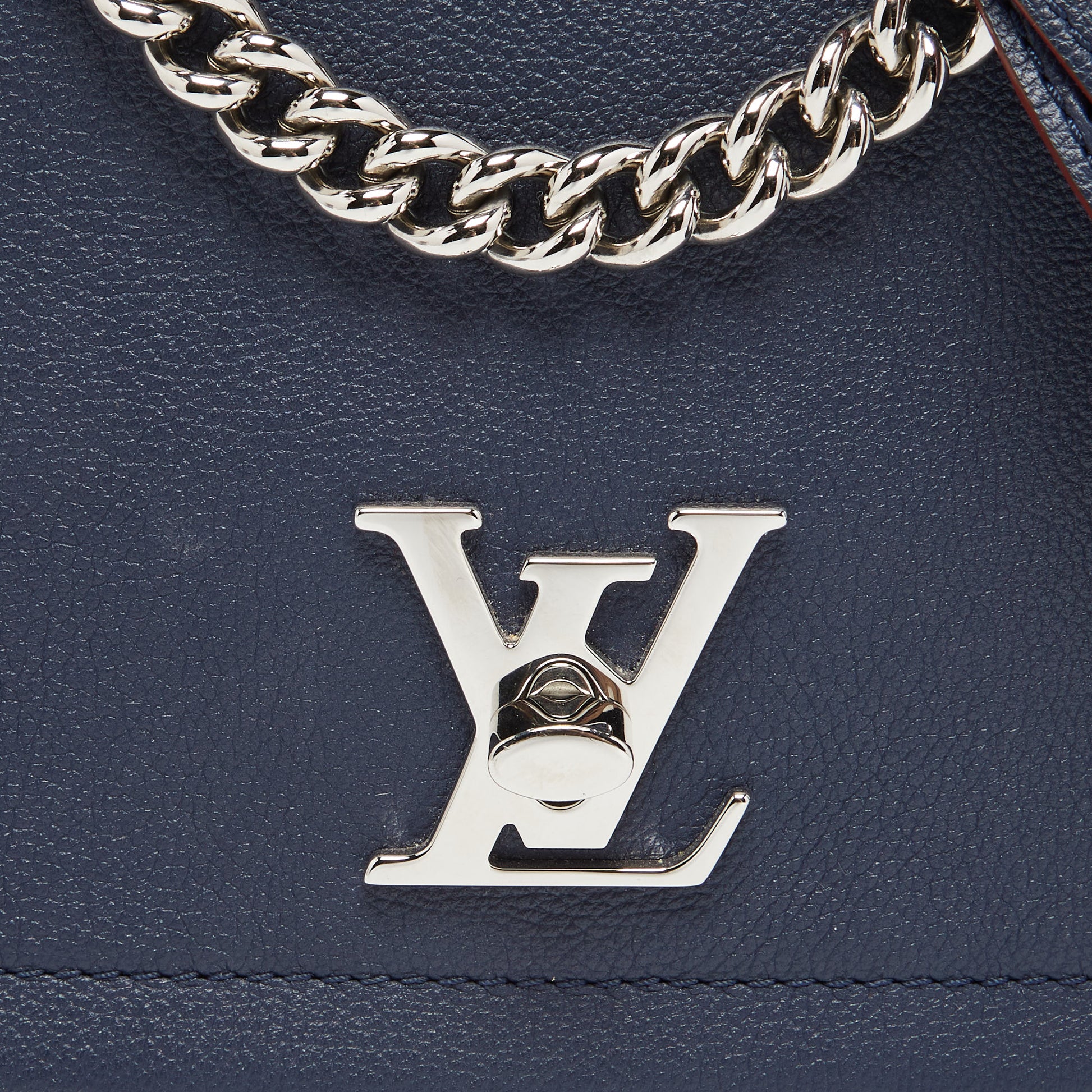 Louis Vuitton Navy Blue Leather Lockme II BB Bag at 1stDibs  louis vuitton  lockme ii bb, lock me ever bb, louis vuitton lockme bb