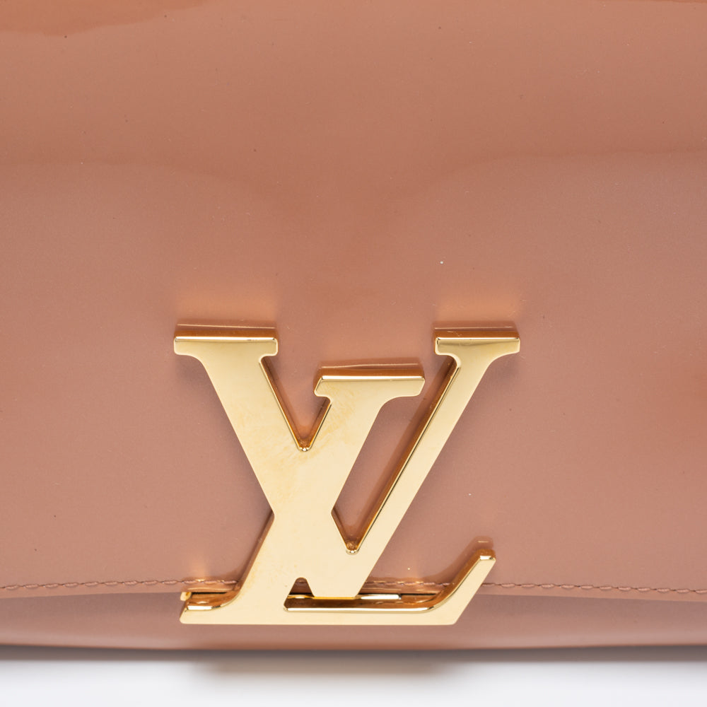 Louis Vuitton Rose Velours Patent Leather Louise Clutch Louis