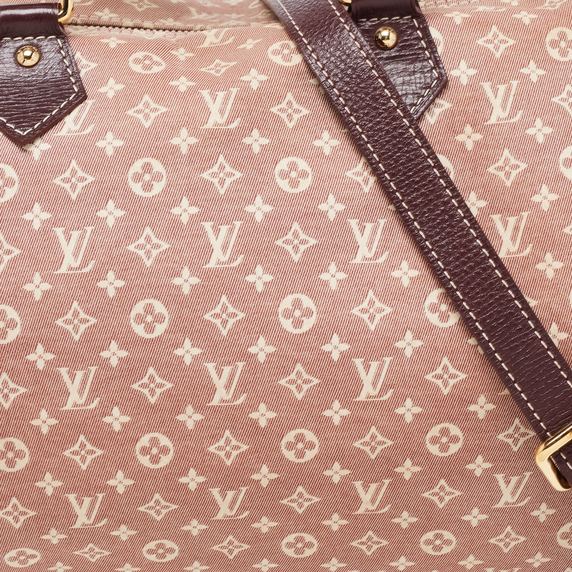 Louis Vuitton Sepia Monogram Mini Lin Idylle Speedy Bandouliere 30 with Strap