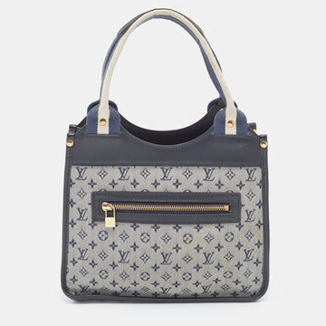 Louis Vuitton Blue Monogram Mini Lin Canvas Sac Kathleen Bag