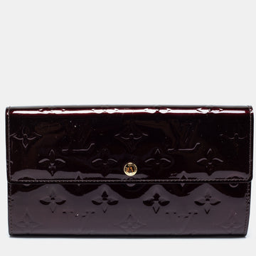 Louis Vuitton Rouge Fauviste Monogram Vernis Sarah Wallet