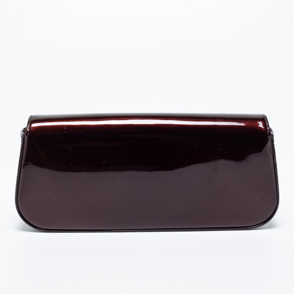 Sold at Auction: Louis Vuitton Amarante Vernis Leather Sobe Clutch