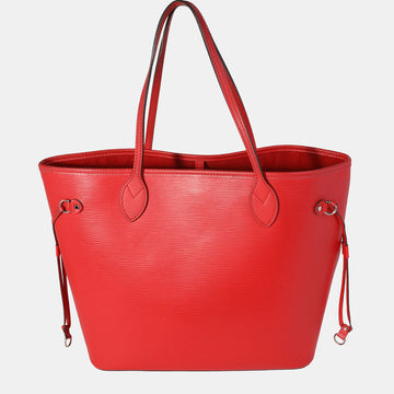 Louis Vuitton Red Epi Leather Neverfull MM Bag