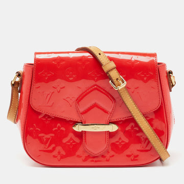 Louis Vuitton Rouge Grenadine Monogram Vernis Bellflower GM Bag