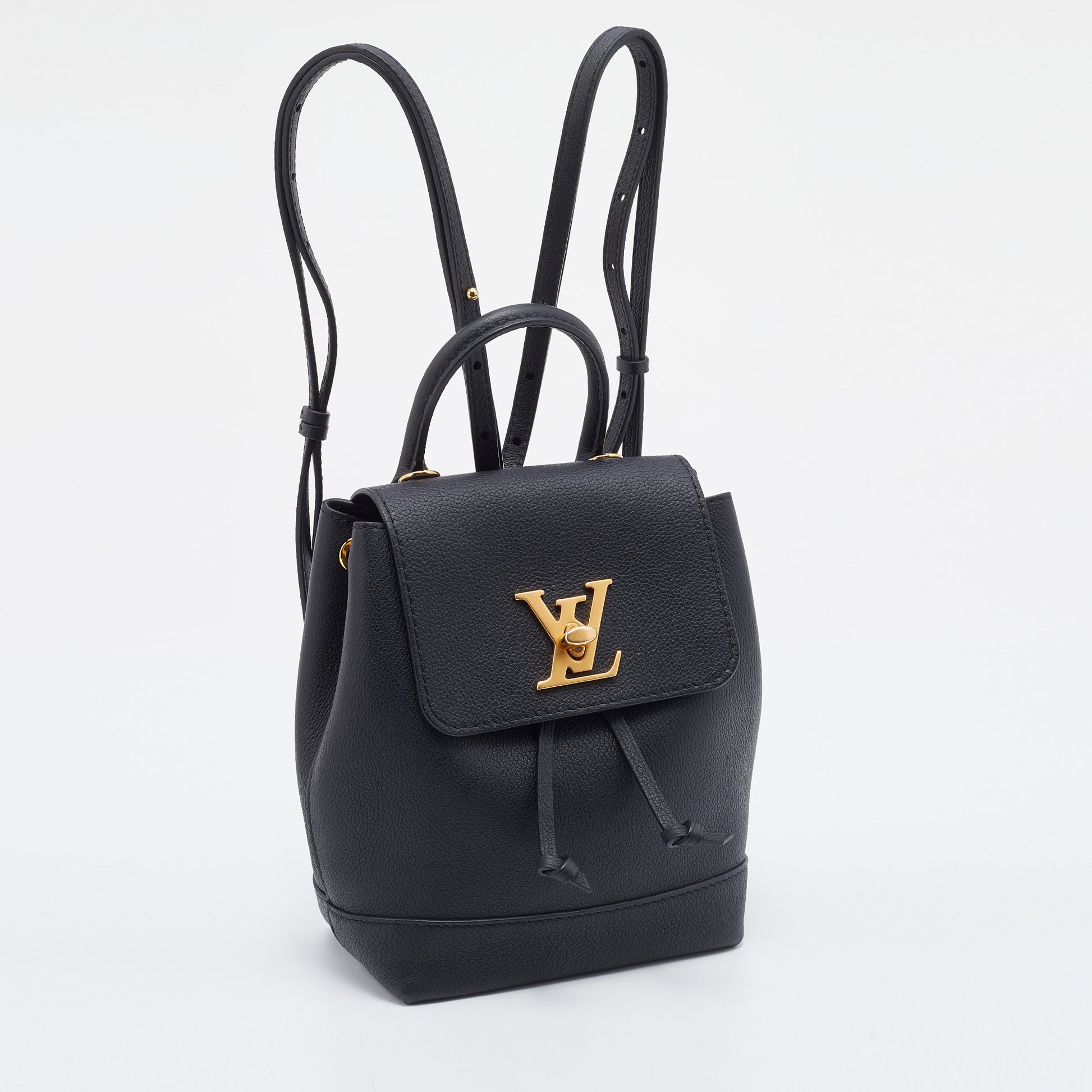 Louis Vuitton lv woman lockme backpack original leather shoulders bag