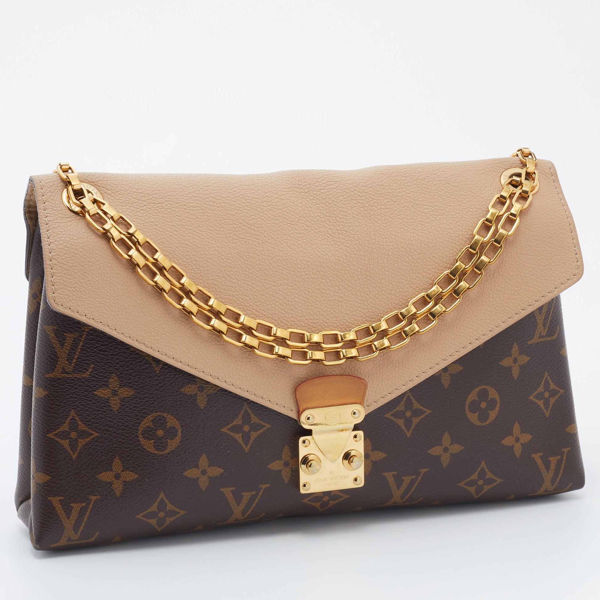 AUTHENTIC LOUIS VUITTON PALLAS CHAIN BAG M50069 DUNE