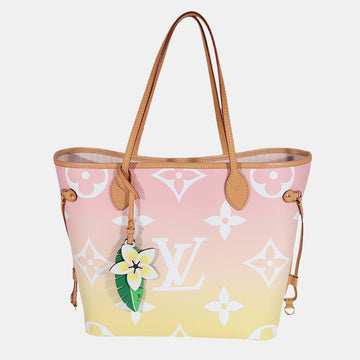 Louis Vuitton Pink & Yellow Monogram Giant By The Pool Neverfull MM Bag