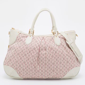 Louis Vuitton Red/White Mini Lin Canvas Croisette Marina GM Bag