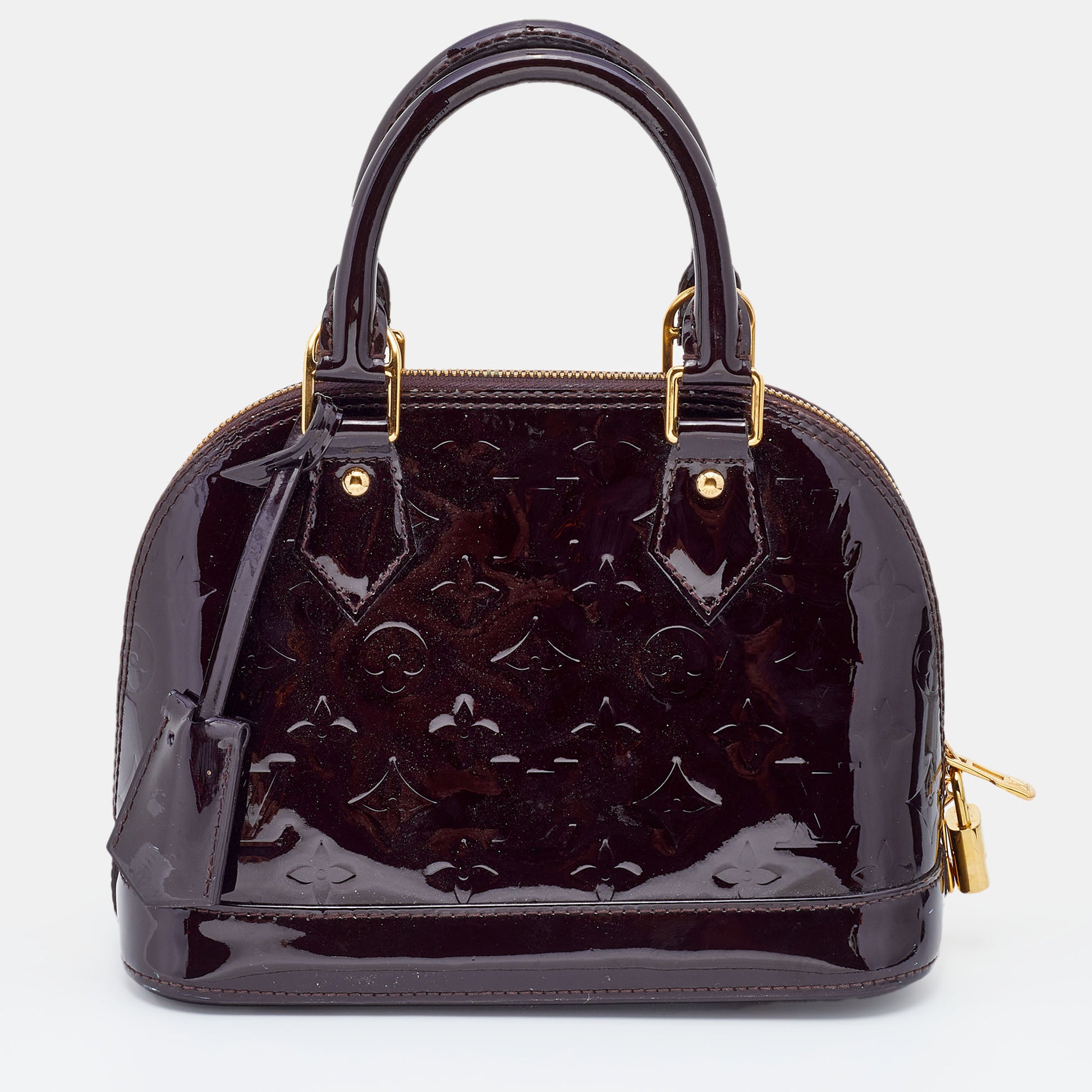 LOUIS VUITTON Amarante Monogram Vernis Alma BB Bag, Luxury, Bags & Wallets  on Carousell