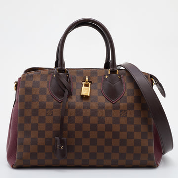 Louis Vuitton Bordeaux Damier Ebene Canvas and Taurillon Leather Normandy Bag