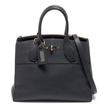 Louis Vuitton Black Leather City Steamer MM Bag