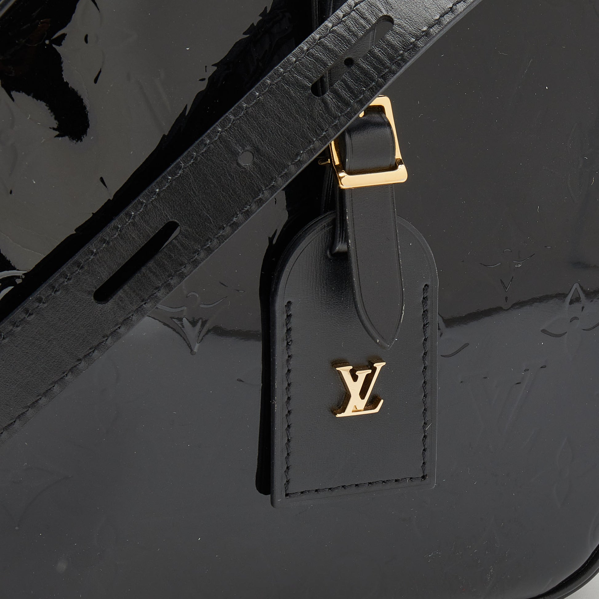Louis Vuitton Black Vernis and Leather Boite Chapeau Souple MM Bag Louis  Vuitton