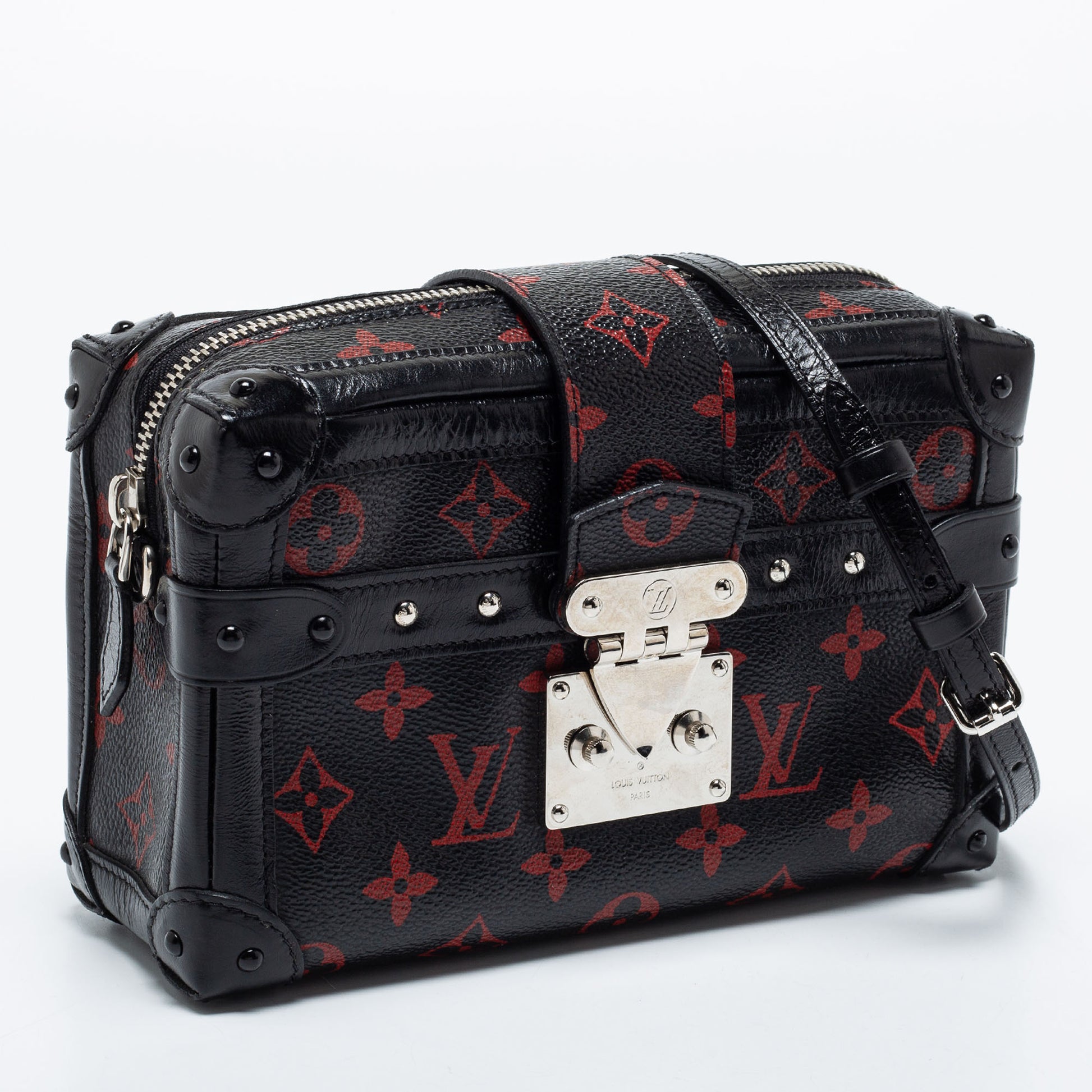 Louis Vuitton Black & Red Monogram Infrarouge Canvas Soft Petite