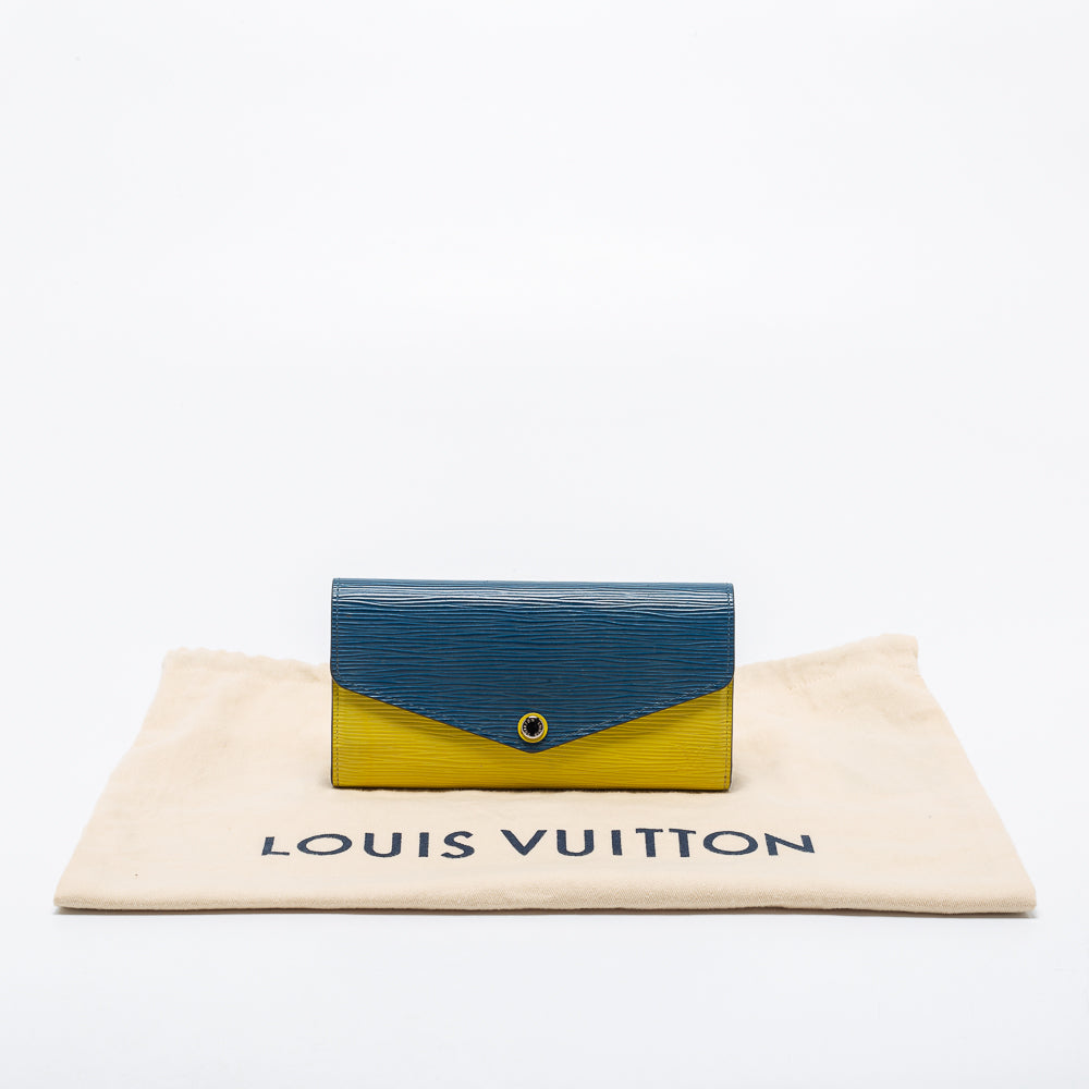 Louis Vuitton Bleu Celeste/Pistache Epi Leather Sarah Wallet - ShopStyle