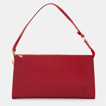 Louis Vuitton Red Epi Leather Pochette Accessoires