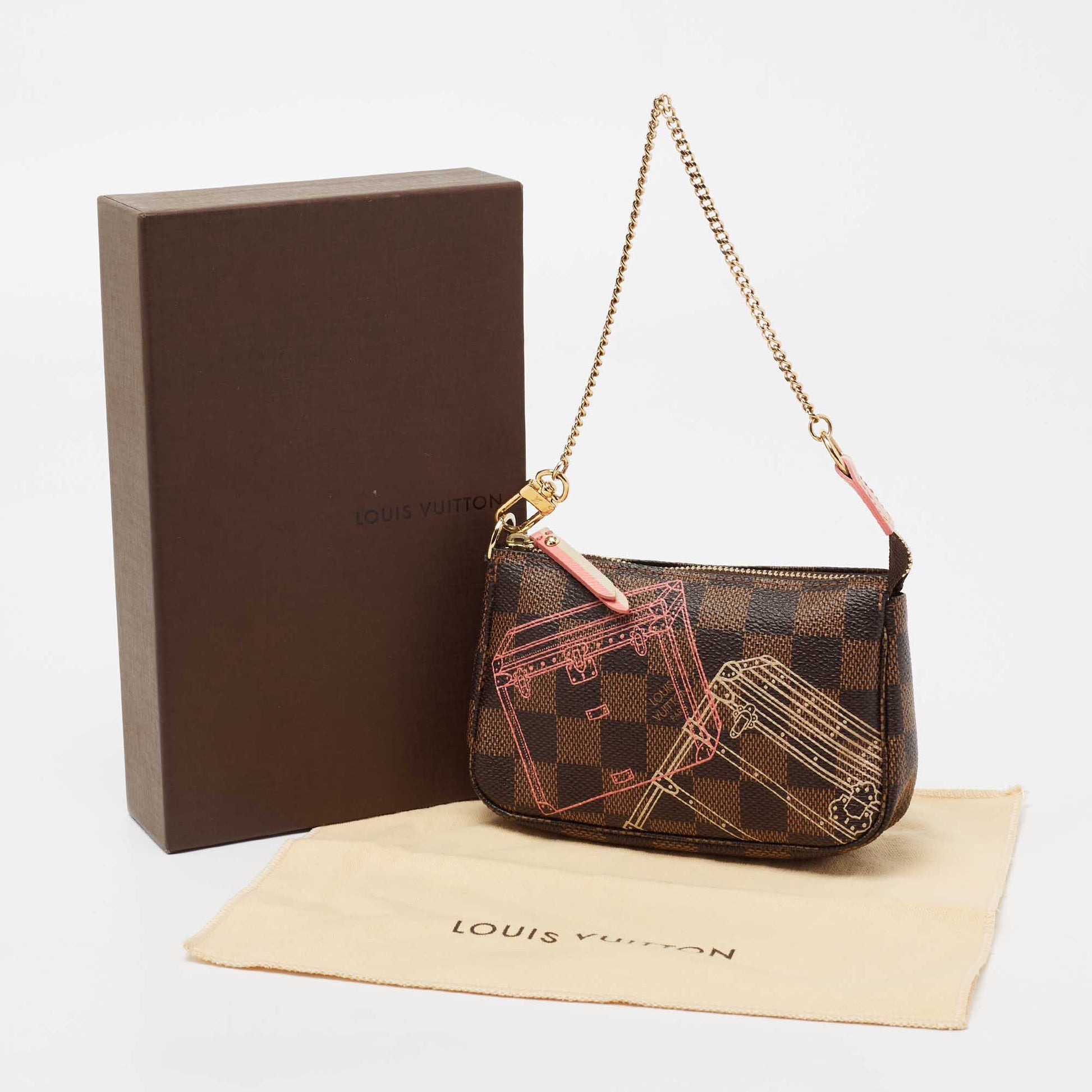 Louis Vuitton Limited Edition Damier Ebene Animation Mini Pochette