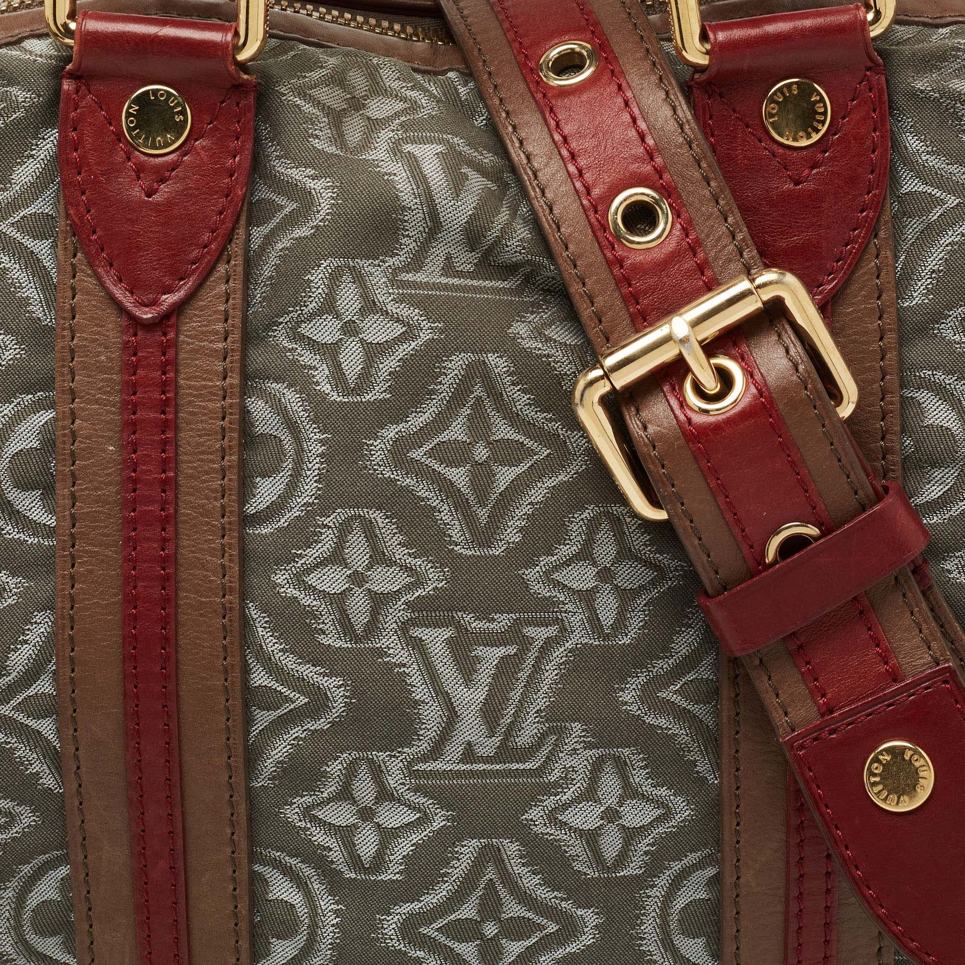 Louis Vuitton Grey/Khaki Monogram Jacquard Fabric and Leather