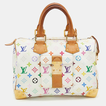 Louis Vuitton White Monogram Multicolore Canvas Speedy 30 Bag