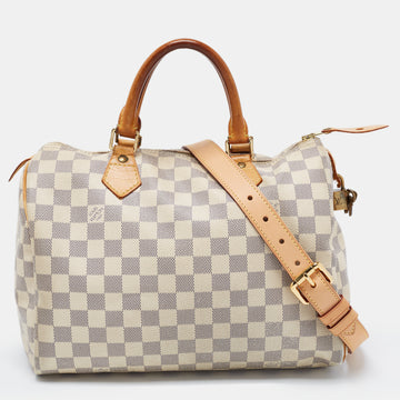 Louis Vuitton Damier Azure Canvas Speedy Bandouliere 30 Bag