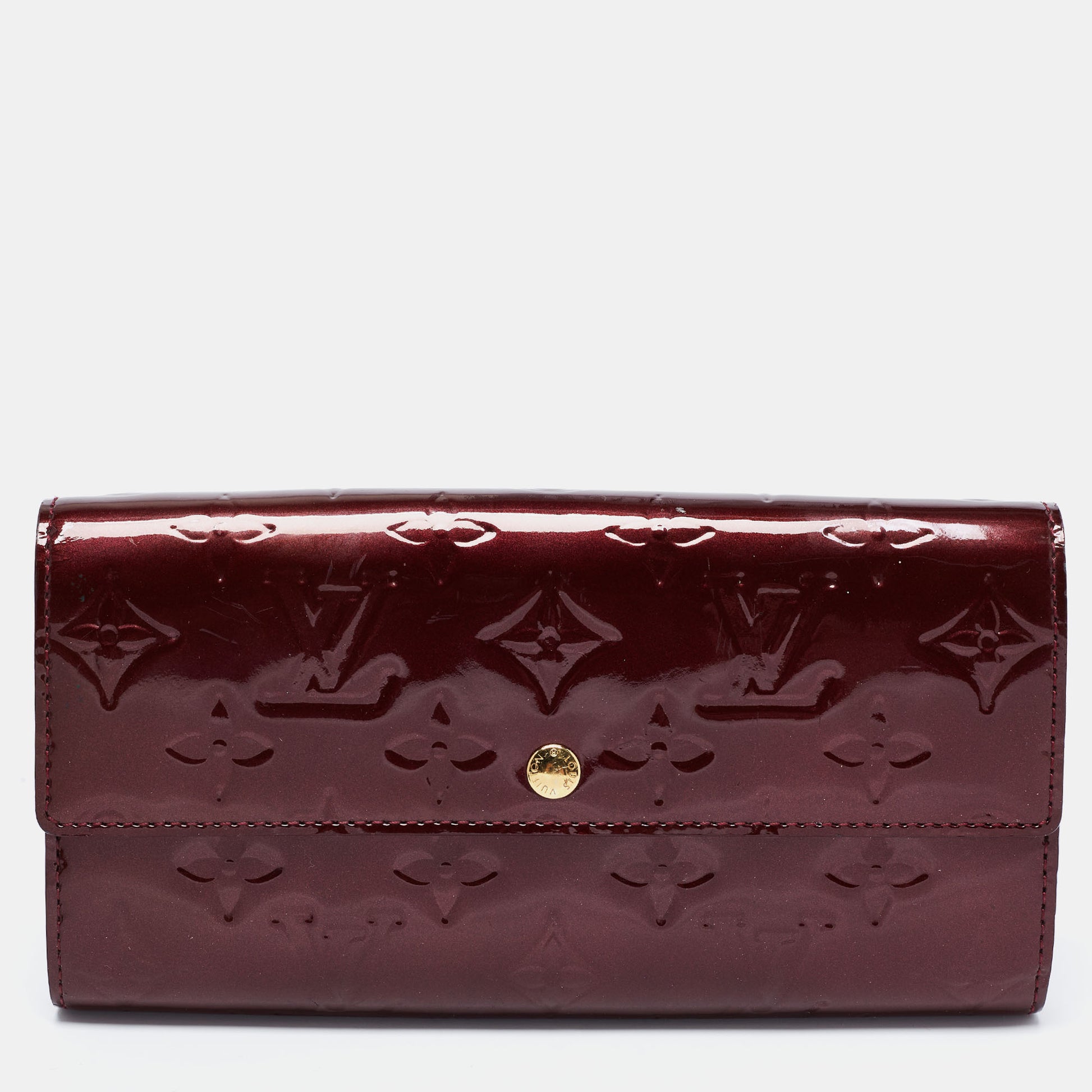 Louis Vuitton Amarante Monogram Vernis Sarah Wallet