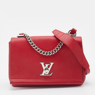 Louis Vuitton Rubis Leather Lockme II Bag