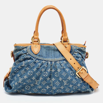 Louis Vuitton Blue Monogram Denim Neo Cabby MM Bag