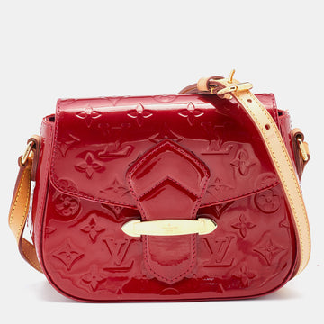 Louis Vuitton Rouge Grenadine Monogram Vernis Bellflower GM Bag