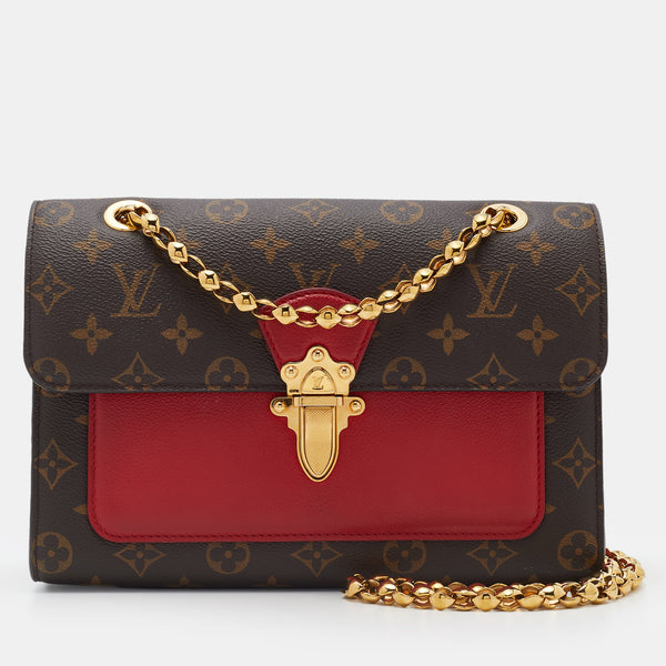 LOUIS VUITTON Victoire Monogram Canvas Crossbody Bag Brown