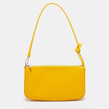 Louis Vuitton Citron Epi Leather Pochette Accessories Bag