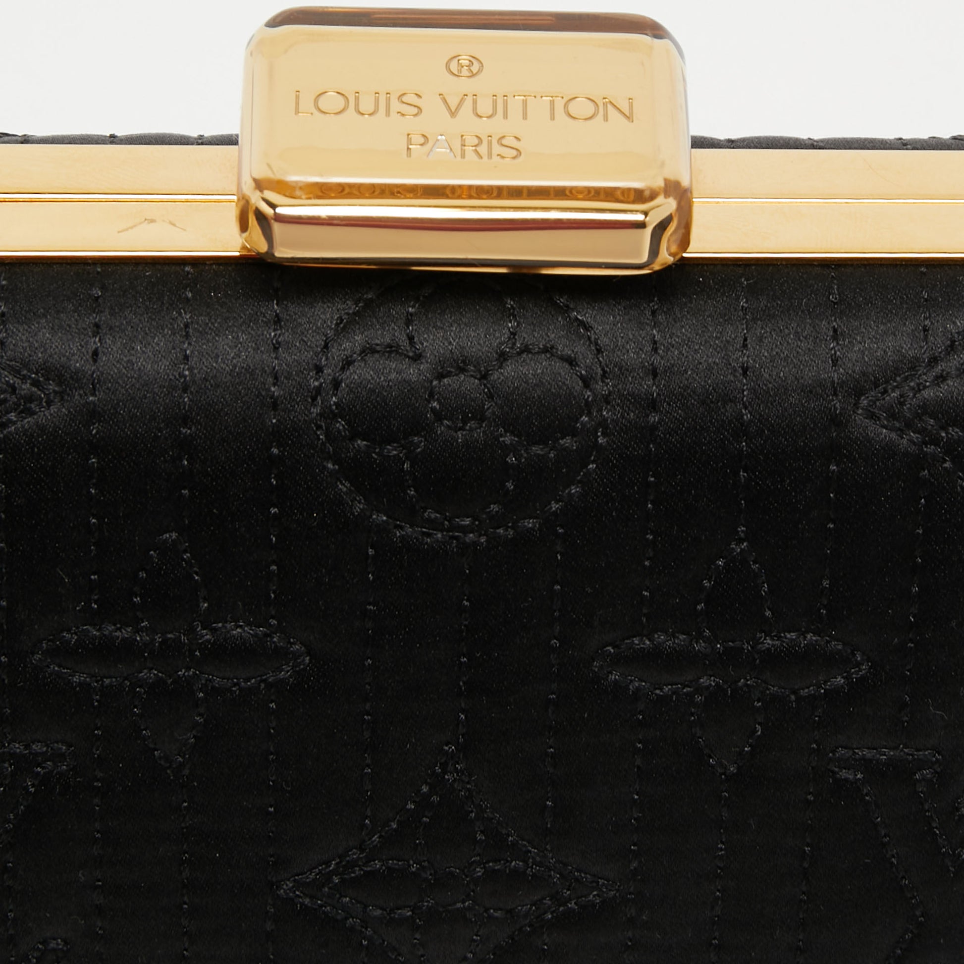 Louis Vuitton Minaudiere Motard Clutch, Satin, Grey SHW - Laulay Luxury