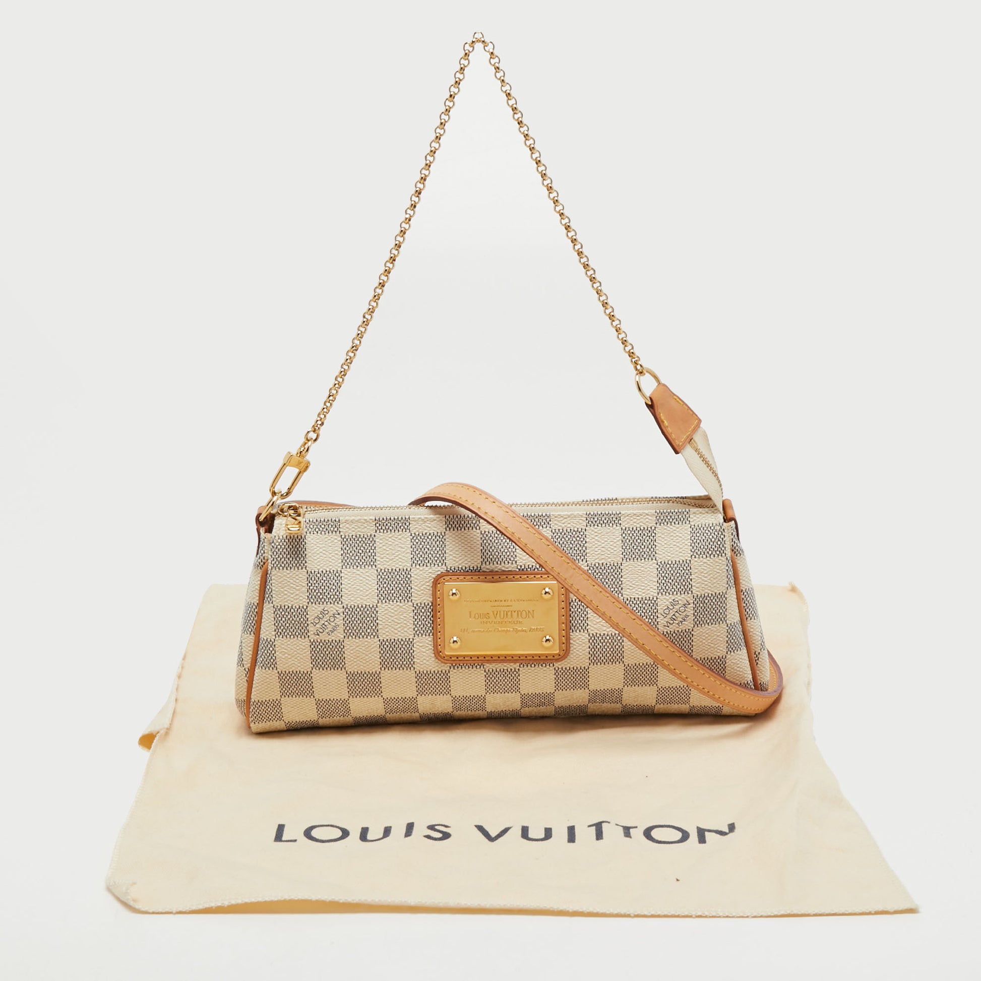 Louis Vuitton Damier Azur Eva Pochette w/ Strap - Neutrals Clutches,  Handbags - LOU785775