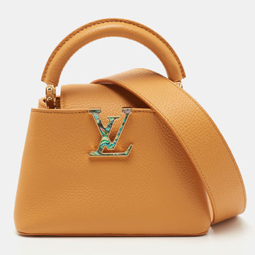 Louis Vuitton Safran Imperial Leather Capucines Mini Bag
