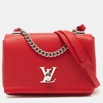 Louis Vuitton Rubis Leather Lockme II BB Bag