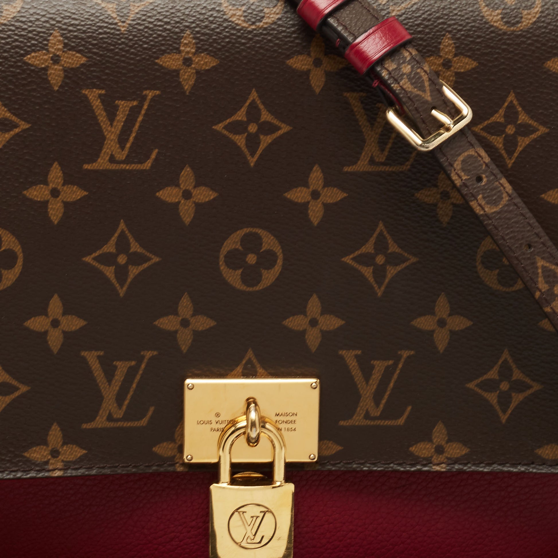 Louis Vuitton Aurore Monogram Canvas and Leather Marignan Bag