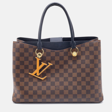 LOUIS VUITTON Black Damier Ebene Canvas LV Riverside Bag